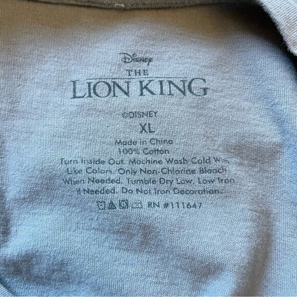 Disney XL short sleeve t-shirt The Lion King Simba Timon Pumba gray green - Picture 4 of 7